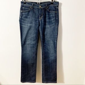 Citizens of Humanity Dark Wash Color Distressed Jeans cut 8246 style 096B-085